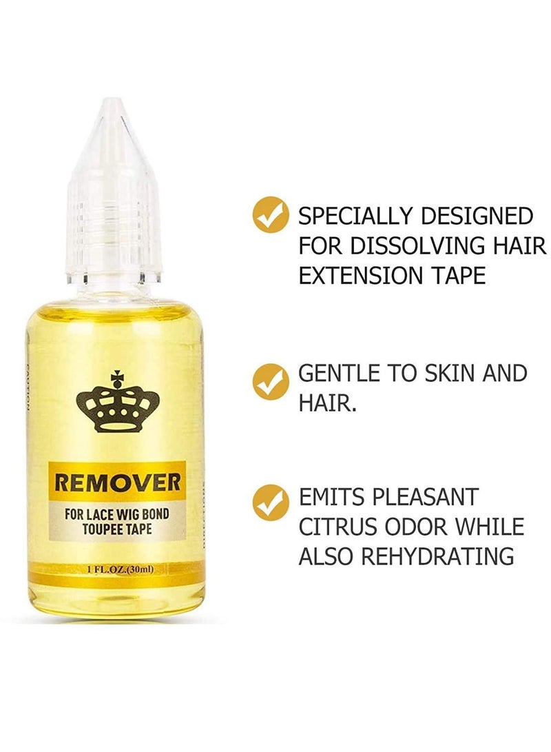 Tape in Extension Adhesive and Residue Remover Hair Extension Tape Remover Fast Acting Hair Extensions Wig Glue Remover Tape in Extension Lace Glue Remover - Image 3