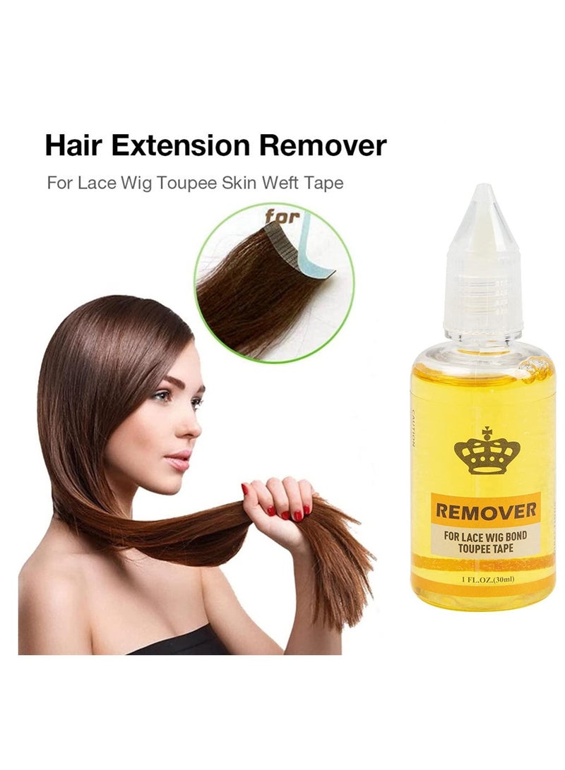 Tape in Extension Adhesive and Residue Remover Hair Extension Tape Remover Fast Acting Hair Extensions Wig Glue Remover Tape in Extension Lace Glue Remover - Image 2