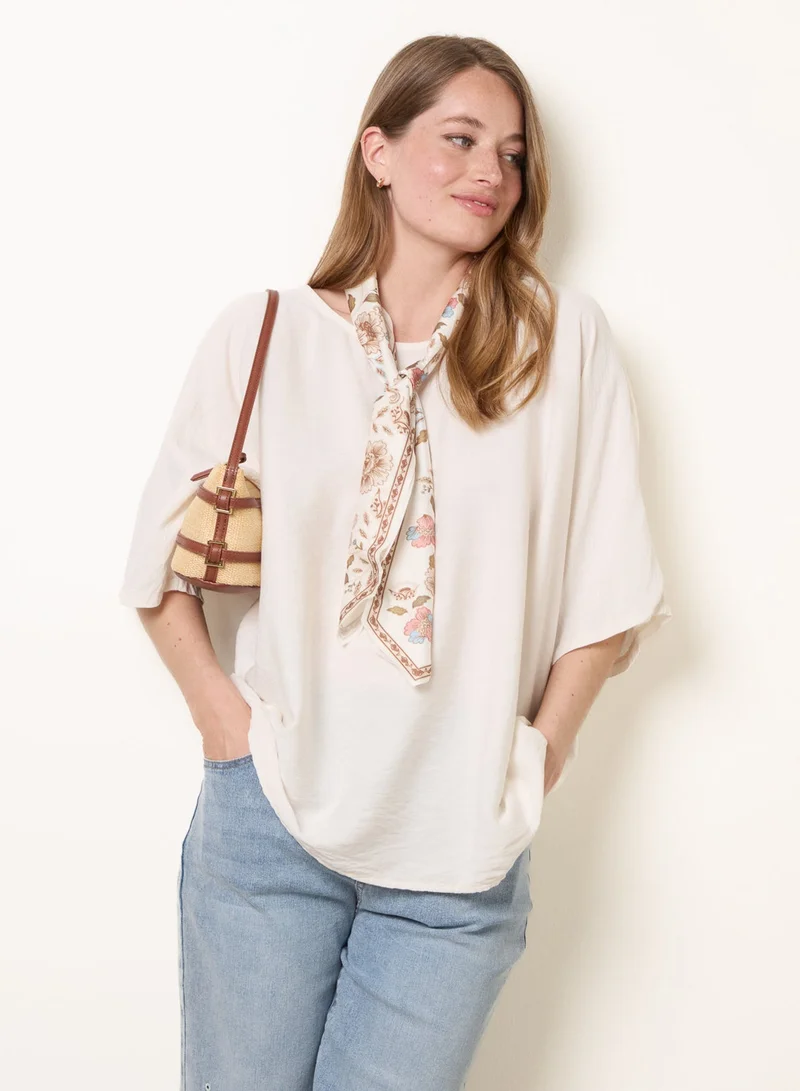 Blue Vanilla Scarf Viscose Top