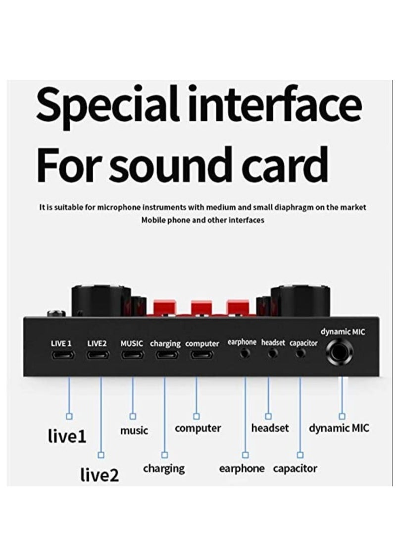 ELTRAZONE Live Streaming Sound Adapter Phone Laptop Microphone Multi-Function High Sound Quality Intelligent Compatibility Sound Adapter  - Image 3