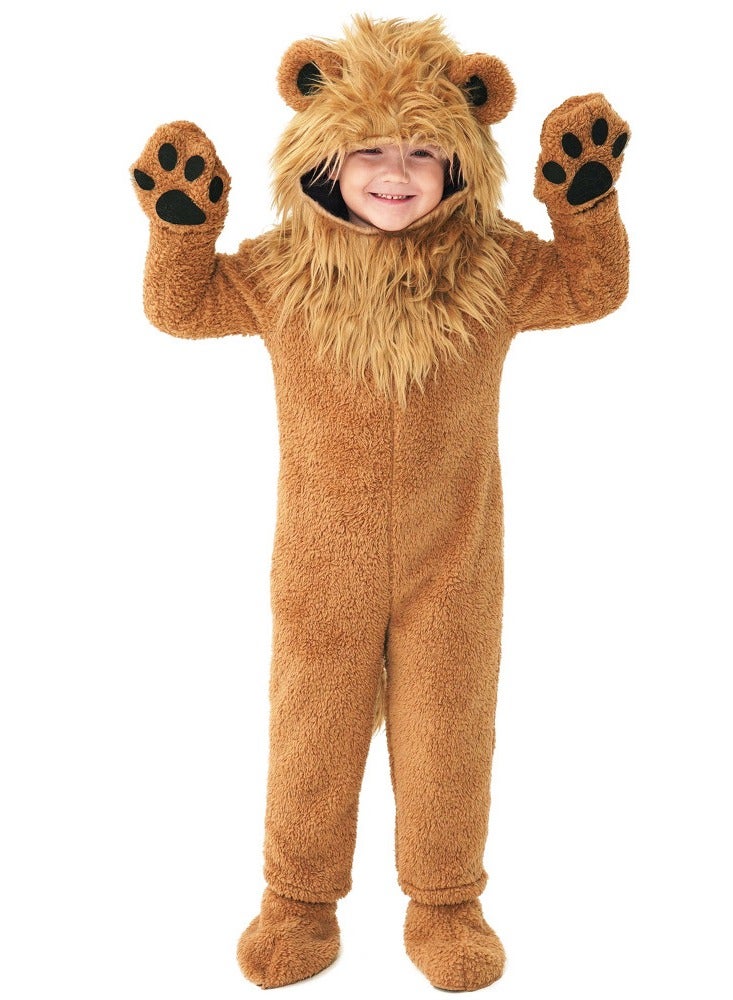 Al Aoyama Adorable Lion Furry Costume, Role-Play Outfit, Children's Day Stage Performance Costume - Image 1
