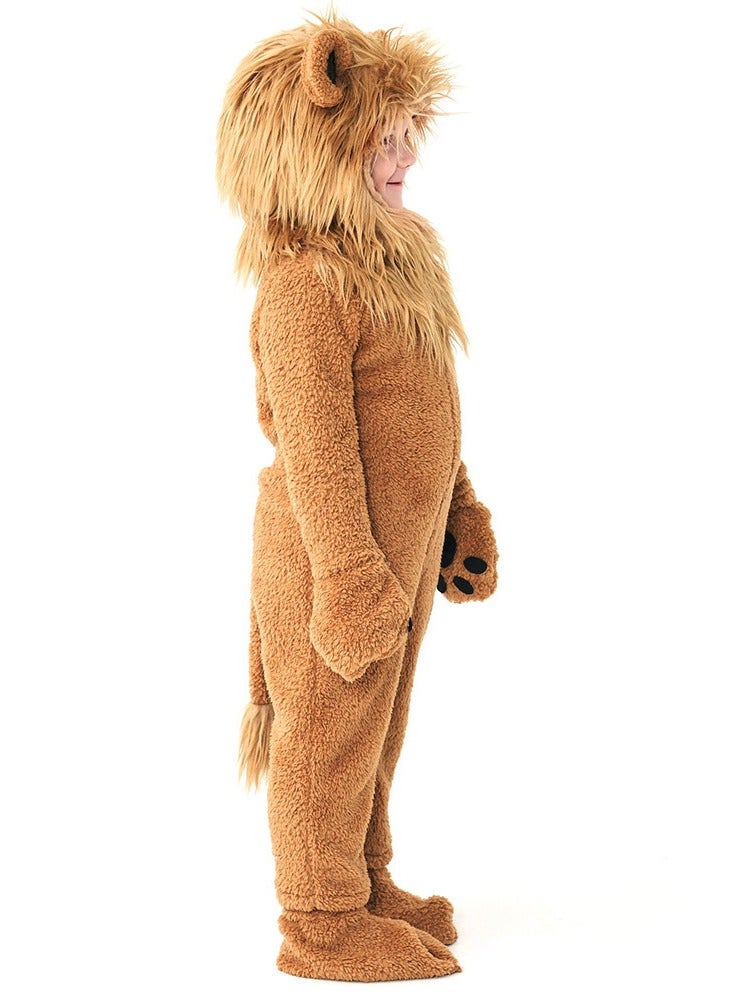 Al Aoyama Adorable Lion Furry Costume, Role-Play Outfit, Children's Day Stage Performance Costume - Image 2