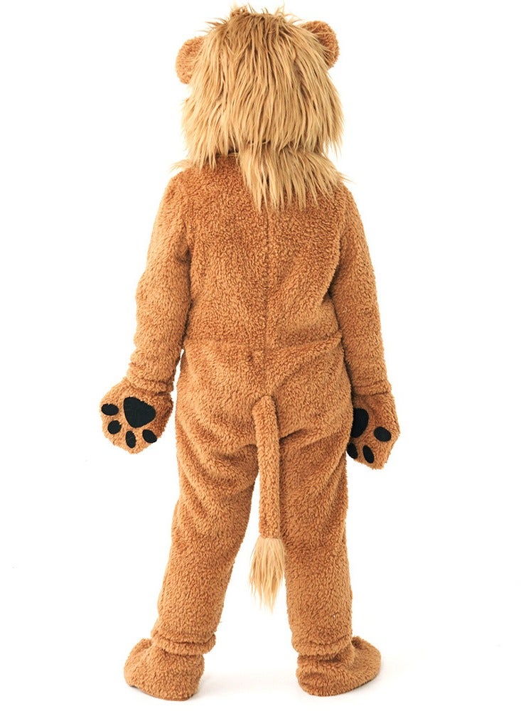 Al Aoyama Adorable Lion Furry Costume, Role-Play Outfit, Children's Day Stage Performance Costume - Image 3