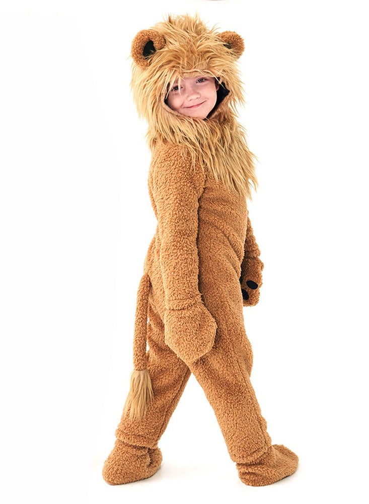 Al Aoyama Adorable Lion Furry Costume, Role-Play Outfit, Children's Day Stage Performance Costume - Image 4