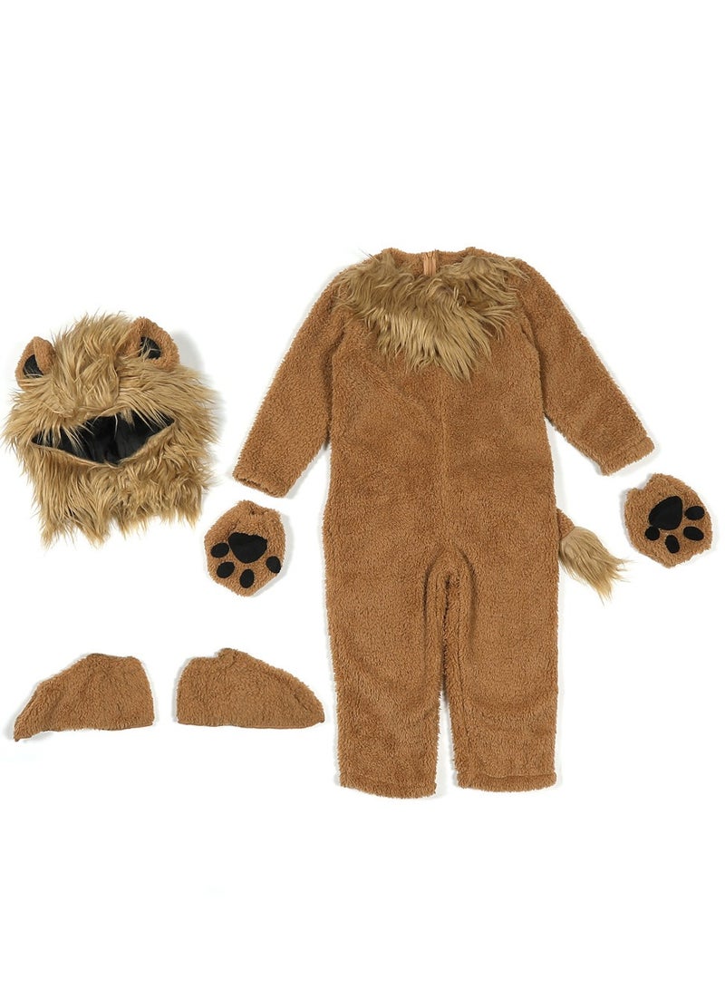 Al Aoyama Adorable Lion Furry Costume, Role-Play Outfit, Children's Day Stage Performance Costume - Image 5