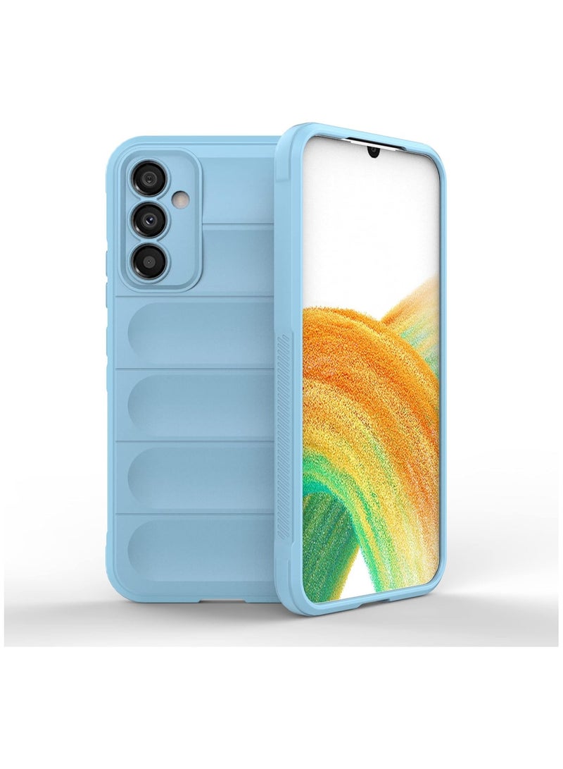 Phone case cover Magic Shield TPU + Silicone Shockproof Phone Case For Samsung Galaxy A34 (Light Blue)