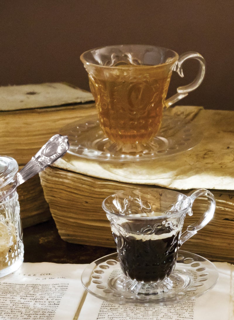 Baci milano Set 2 Coffee Cup & Saucer Clear, Baci Milano Baroque&Rock  - Image 4