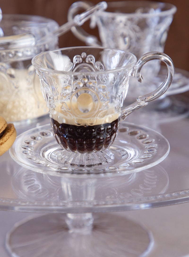 Baci milano Set 2 Coffee Cup & Saucer Clear, Baci Milano Baroque&Rock  - Image 3