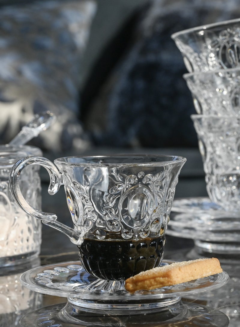 Baci milano Set 2 Coffee Cup & Saucer Clear, Baci Milano Baroque&Rock  - Image 2