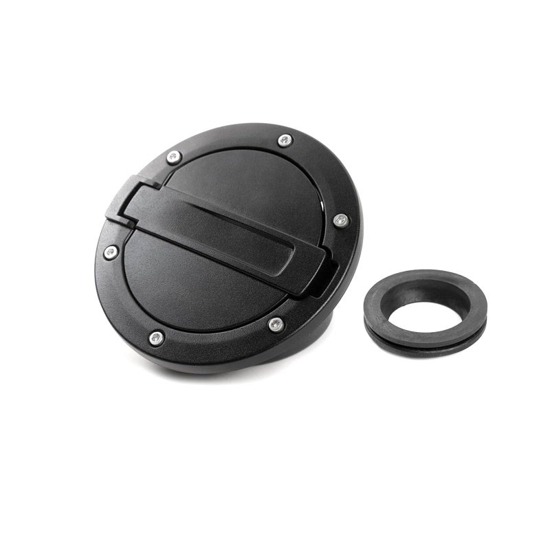 JeCar Gas Cap Cover Fuel Filler Cover Exterior Accessories with Aluminum for Jeep Wrangler JK Unlimited 20072017 Sport Rubicon Sahara No Logol