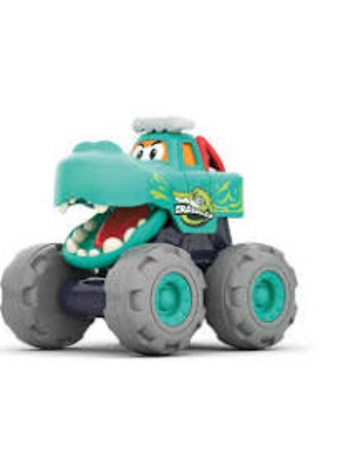 Hola Leopard Monster Truck for Toddlers 12+ Months | Friction Powered Push & Go Toy Car | Durable Animal Vehicle for Kids | No Batteries Needed