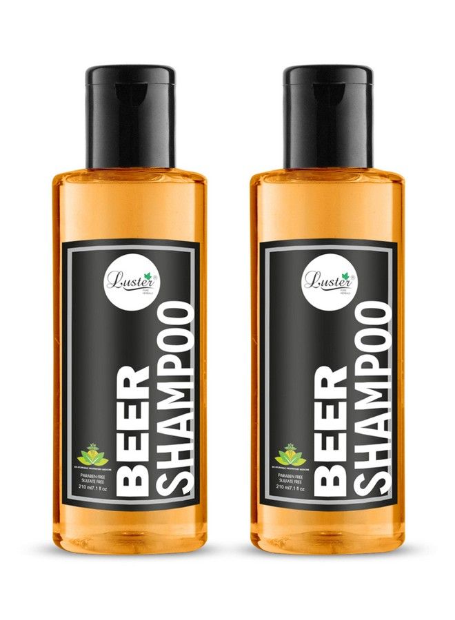 LUSTER Beer Shampoo For Dry And Frizzy Hair ; Shampoo For Hair Growth & Roots Repair ; Hair Fall Control Beer Shampoo For Women & Men (Sulphate & Paraben Free) Pack Of 2210 Ml - Image 1
