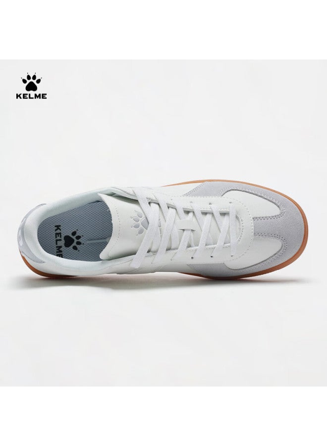 KELME أحذية تدريب كلاسيكية غير رسمية من كيلمي للرجال والنساء، أحذية رياضية عصرية منخفضة القمة، أبيض رمادي، مقاس 37 - Image 3