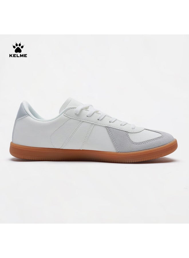 KELME أحذية تدريب كلاسيكية غير رسمية من كيلمي للرجال والنساء، أحذية رياضية عصرية منخفضة القمة، أبيض رمادي، مقاس 37 - Image 2