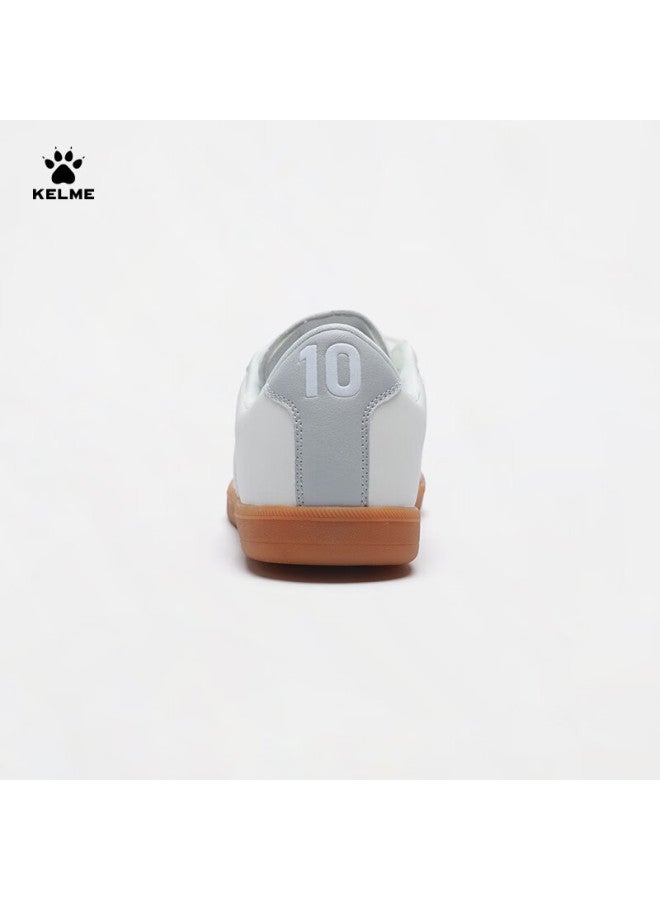 KELME أحذية تدريب كلاسيكية غير رسمية من كيلمي للرجال والنساء، أحذية رياضية عصرية منخفضة القمة، أبيض رمادي، مقاس 37 - Image 5