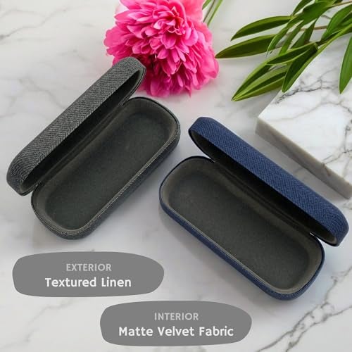 Styzere Pack of 2 Unisex Hard Shell Protective Case for Eyewear Spectacles Eyeglasses - Image 3