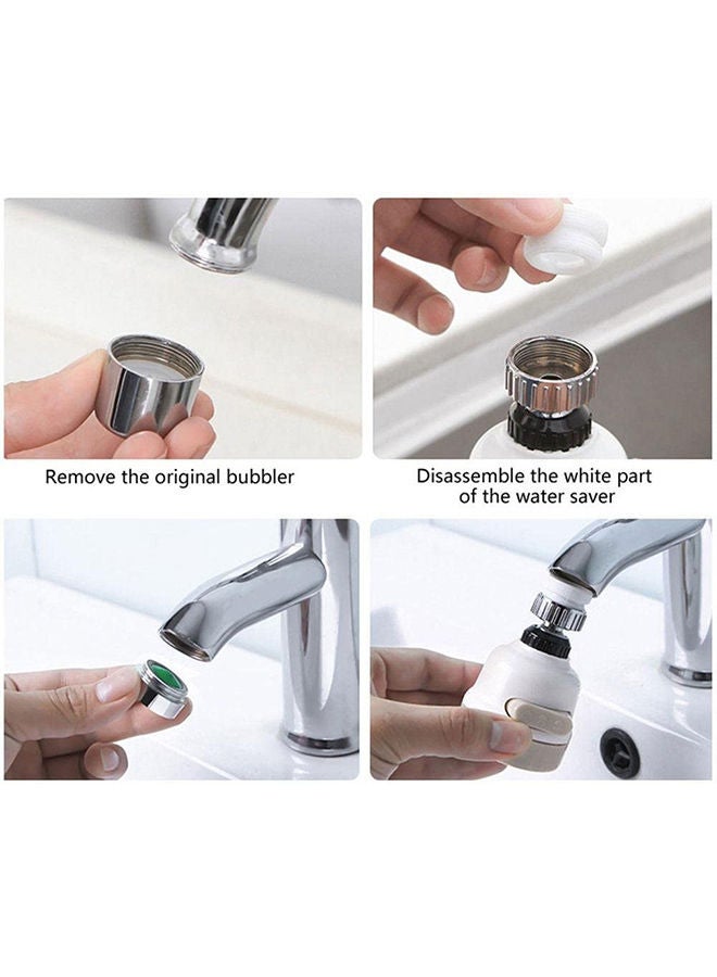 AKDC 3-Gear Adjustable Water Saving Shower Attachment 360 Swivel Stainless Steel Splash Proof Faucet Tap Aerator Nozzle Sprayer - Image 5