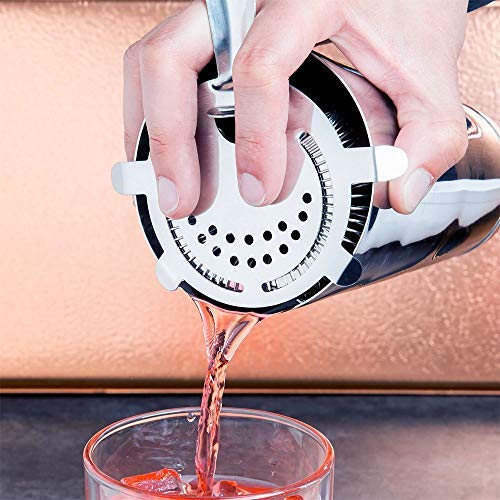 NJ Professional Bartender Tool Set,Boston Shakers,Hawthorne Strainer,Japanese Jigger, Muddler,Teardrop Spoon,Lemon Squeezer with Opener, Bartender Home Bar Cocktail Maker Set : 07 Pcs Set - Image 4