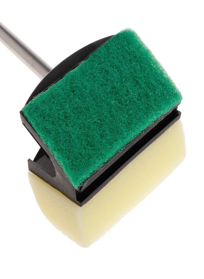 Tebatu Cleaning Brush Double Face Sponge Fish Tank Aquarium Glass Algae Remover Scraper Long Steel Handle Cleaner Tool - Image 4