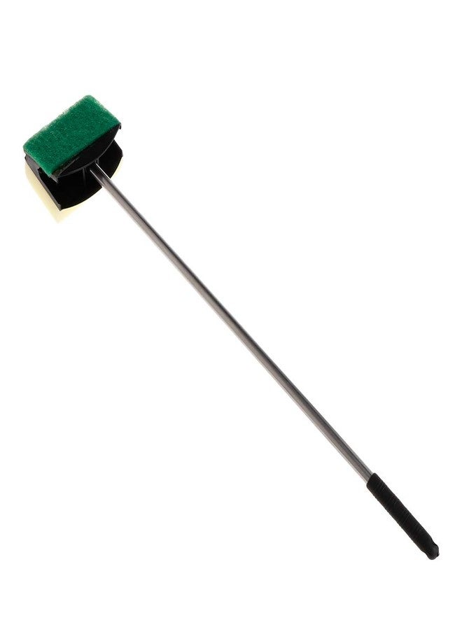 Tebatu Cleaning Brush Double Face Sponge Fish Tank Aquarium Glass Algae Remover Scraper Long Steel Handle Cleaner Tool - Image 1