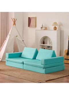 Kids Couch Extended Size 8PCS for Family, Floor Sofa Couch Modular Funiture for Kids Adults, Playhouse Play Set for Toddlers Babies, Modular Foam Play Couch Indoor