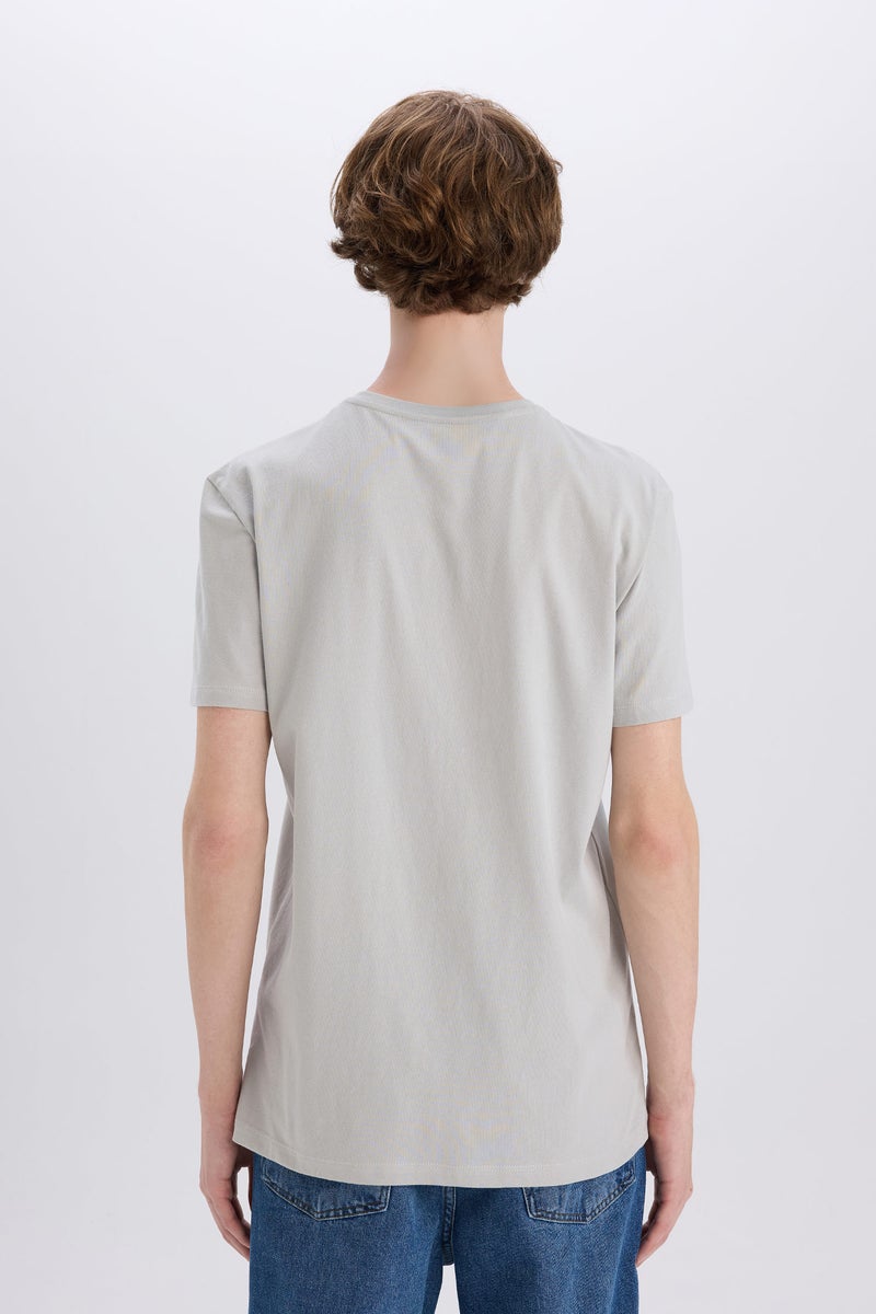 DeFacto Man Slim Fit Crew Neck Printed T-Shirt - Image 2
