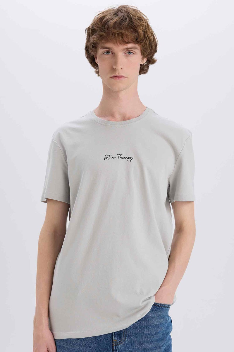 DeFacto Man Slim Fit Crew Neck Printed T-Shirt - Image 1