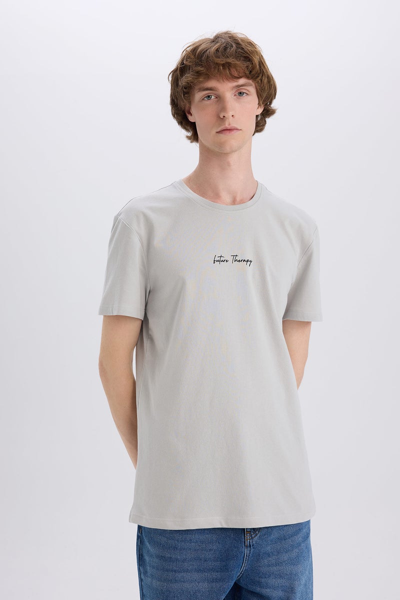 DeFacto Man Slim Fit Crew Neck Printed T-Shirt - Image 5