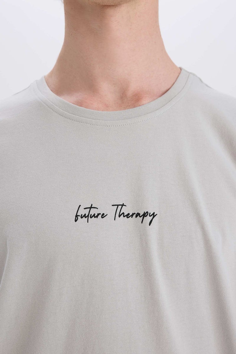 DeFacto Man Slim Fit Crew Neck Printed T-Shirt - Image 4