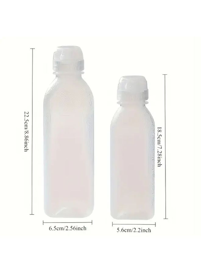 زجاجات عصر شفافة خالية من مادة BPA بسعة 16.91 أونصة مع أغطية مدببة للزيت والخل وصلصة الصويا - Image 3