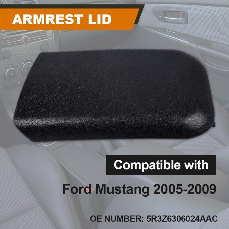 GPLUS G-PLUS Center Console Armrest Lid Top Pad for 2005-2009 Ford Mustang - Black Replacement - Image 2