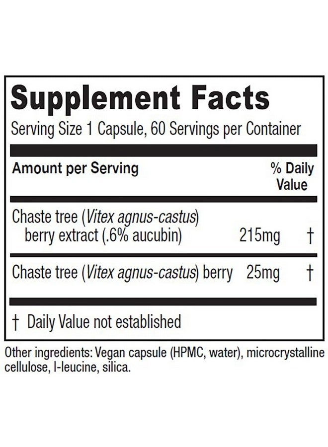 فيتانيكا مستخلص توت شجرة العفة من فيتانيكا، مكمل غذائي من توت العفة للنساء، يدعم توازن الهرمونات والدورة الشهرية، غير معدل وراثيًا، نباتي، عبوة تكفي شهرين، 60 كبسولة - Image 2