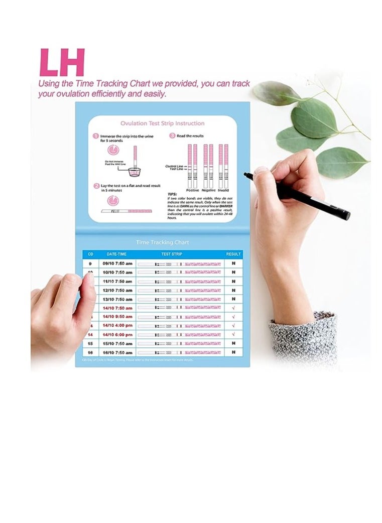 Ovulation Test Strips, 50 LH Ovulation Predictor Kit with Free 50 Collection Cups, Accurately Track Ovulation Test, High Sensitivity Result for Women Home Testing