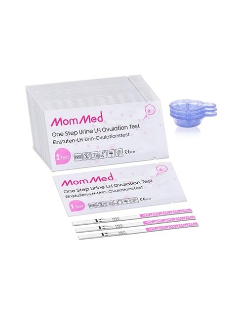 Ovulation Test Strips, 50 LH Ovulation Predictor Kit with Free 50 Collection Cups, Accurately Track Ovulation Test, High Sensitivity Result for Women Home Testing