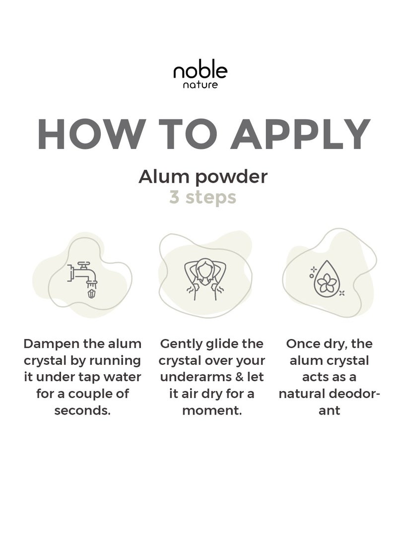 noble nature - Purified Alum Powder (Potassium Alum Powder) Fitkari / Phitkari | 227g (8 oz) | 100% Alum Powder | No Additives | Skin Care | After Shave | Deodorant | - Image 1