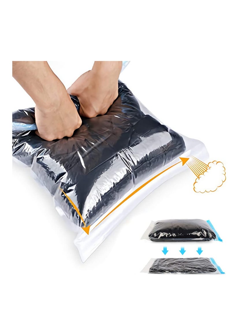 SYOSI Compression Bags - Travel Accessories - 10 Pack Space Saver Bags - No Vacuum or Pump Needed - Vacuum Storage Bags for Travel Essentials - Home Packing-Organizers (Blue)  - Image 1