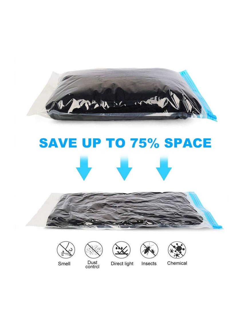 SYOSI Compression Bags - Travel Accessories - 10 Pack Space Saver Bags - No Vacuum or Pump Needed - Vacuum Storage Bags for Travel Essentials - Home Packing-Organizers (Blue)  - Image 5
