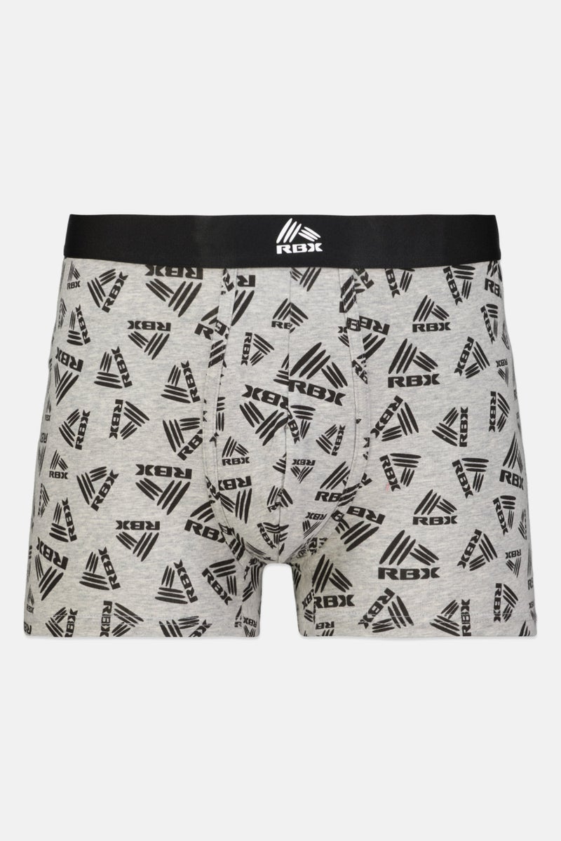 RBX Men 3 Pcs Allover Print  Boxer Brief, Black/Grey Combo - Image 5