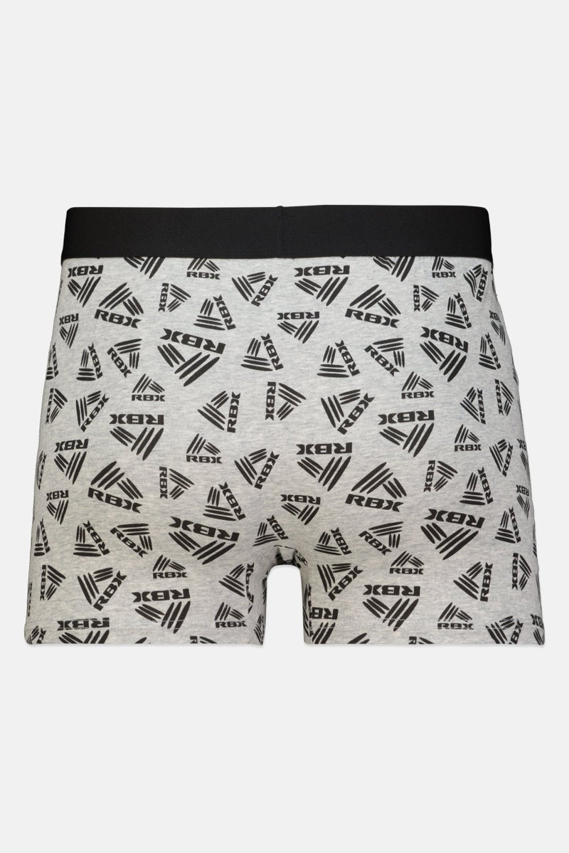 RBX Men 3 Pcs Allover Print  Boxer Brief, Black/Grey Combo - Image 2