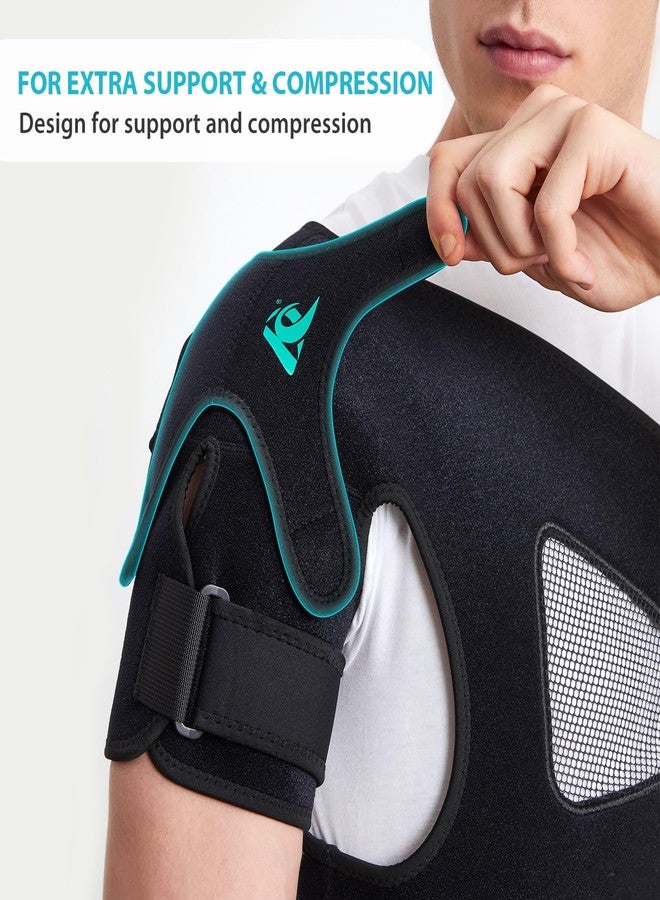 KD Shoulder Support Brace: Shoulder Stability Brace for Torn Rotator Cuff, AC Joint Pain Relief, Dislocation, Tendonitis, Arthritis - Shoulder Braces for Men/Women with X-Strap Support System - Image 2