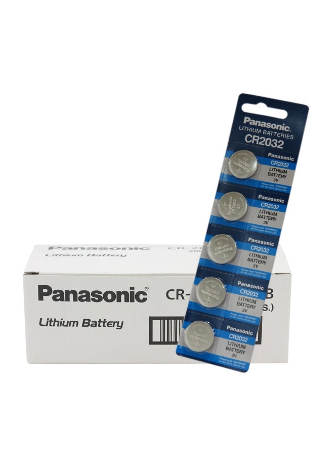Panasonic 100-Piece CR2032 Lithium Battery silver - Image 2