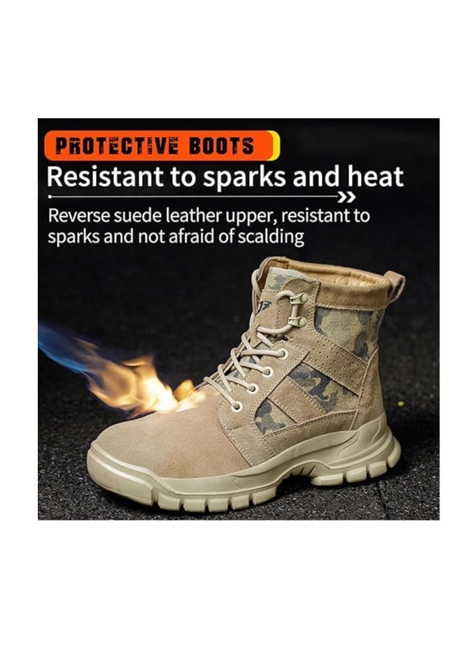 9KSAFETYJB Steel Toe Safety Shoes for Work Lightweight Comfortable Puncture Proof Non-Slip Industrial Work Shoes (44) - Image 4