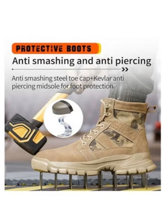 9KSAFETYJB Steel Toe Safety Shoes for Work Lightweight Comfortable Puncture Proof Non-Slip Industrial Work Shoes (44) - Image 2