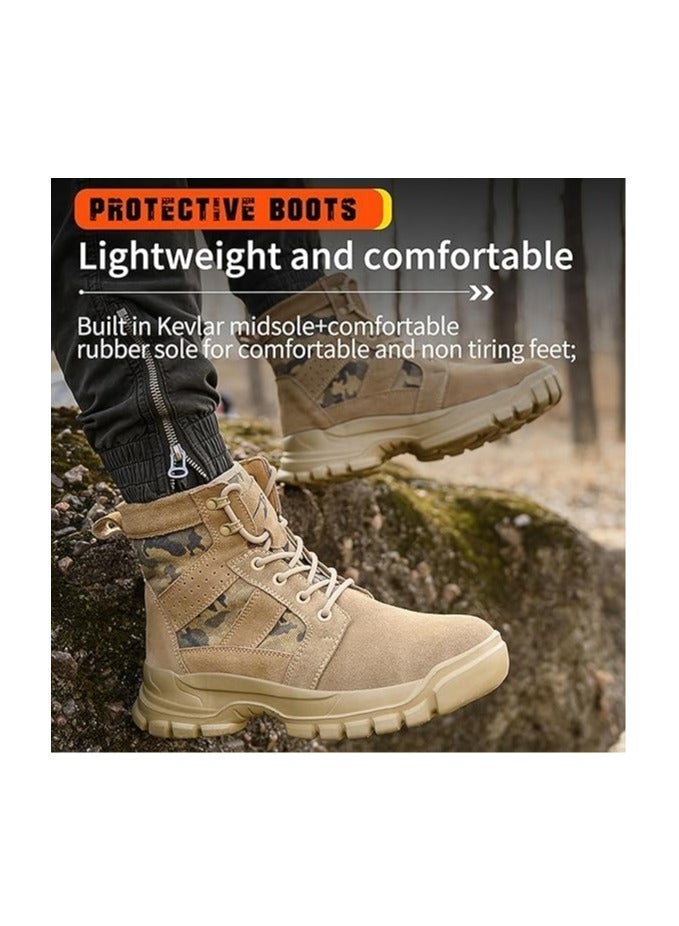 9KSAFETYJB Steel Toe Safety Shoes for Work Lightweight Comfortable Puncture Proof Non-Slip Industrial Work Shoes (44) - Image 3