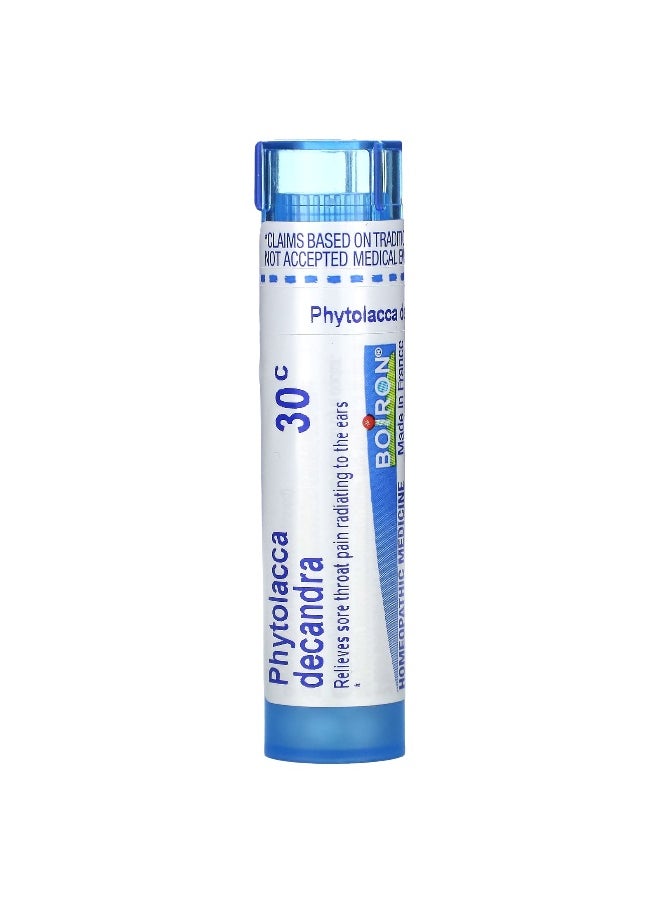 Boiron Boiron, Phytolacca Decandra, 30C, Sore Throat Relief, Approx 80 Pellets  - Image 1