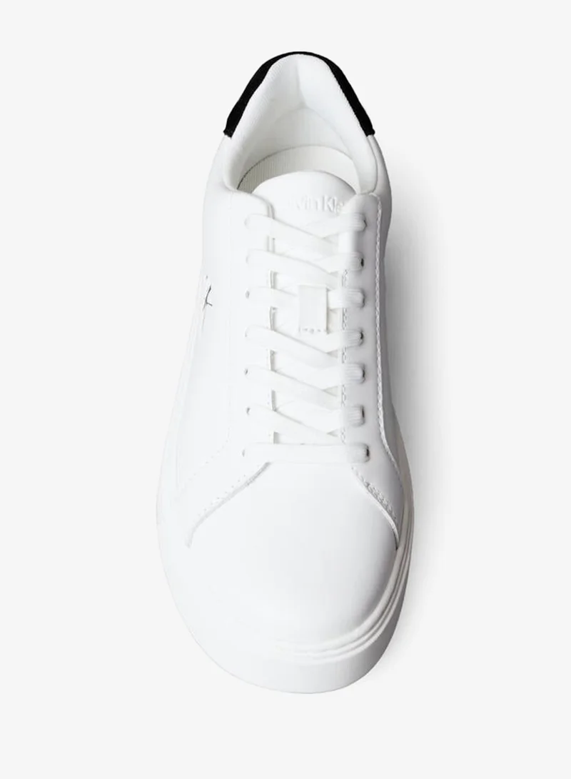 Calvin Klein Jeans Bright White/Black Casual Low Top Sneakers for Men | Best Price UAE