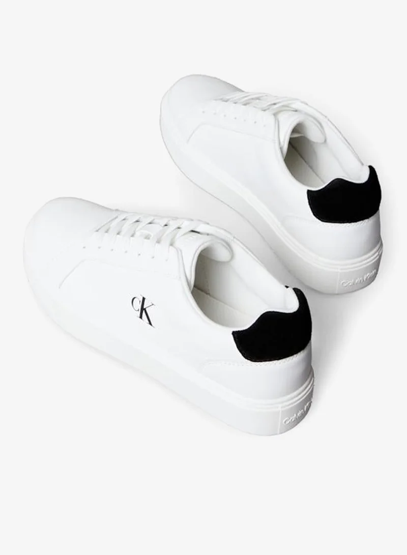 Calvin Klein Jeans Bright White/Black Casual Low Top Sneakers for Men | Best Price UAE