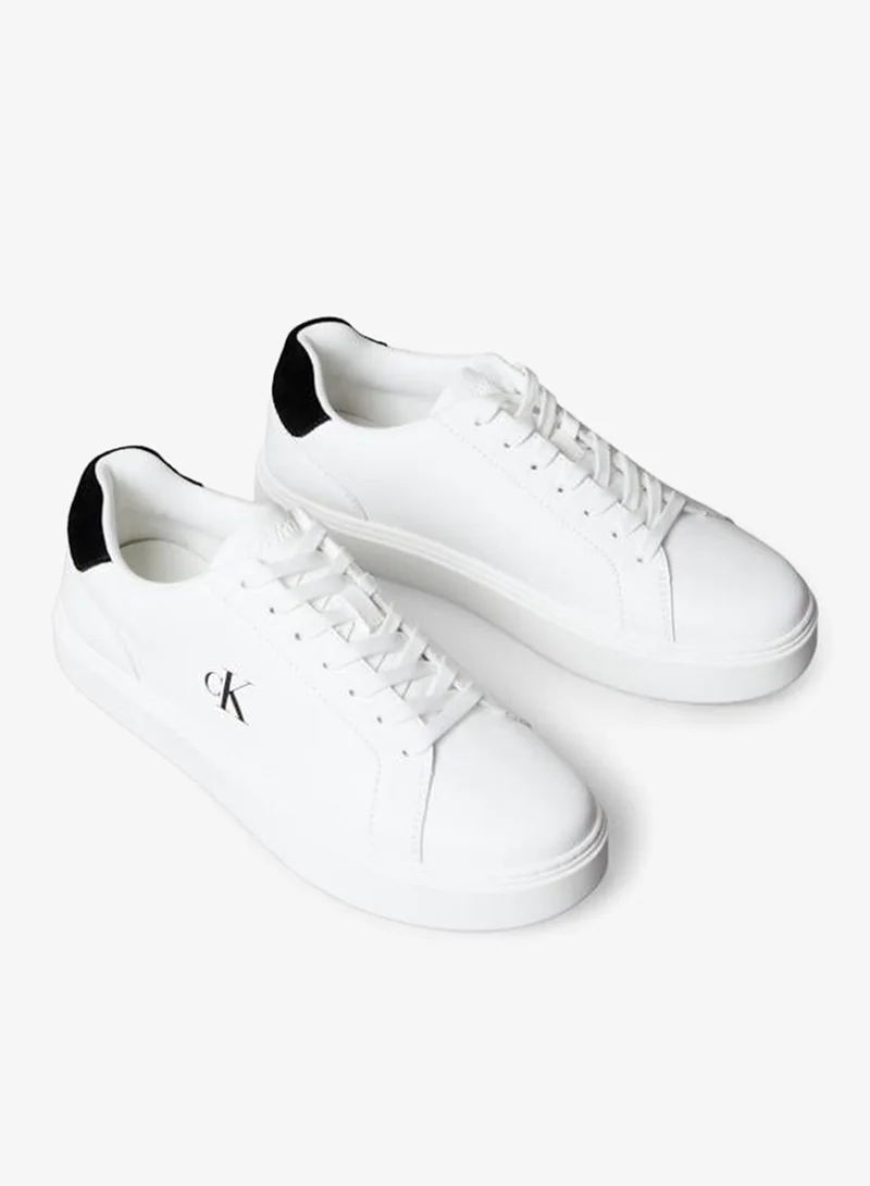 Calvin Klein Jeans Bright White/Black Casual Low Top Sneakers for Men | Best Price UAE