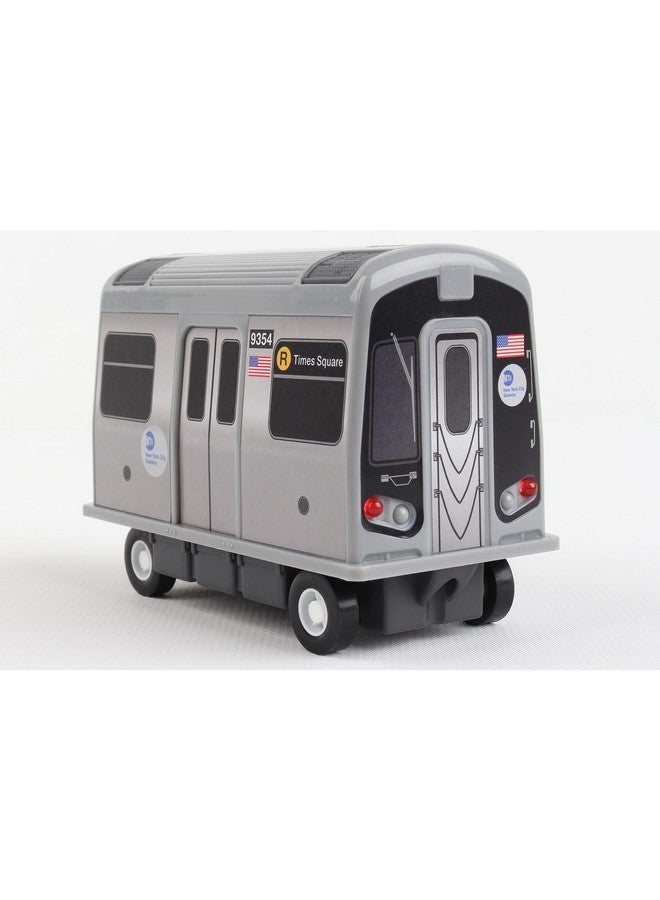 Daron Mta Subway Pullback Toy W/ Light & Sound Tt3501 Grey - Image 3