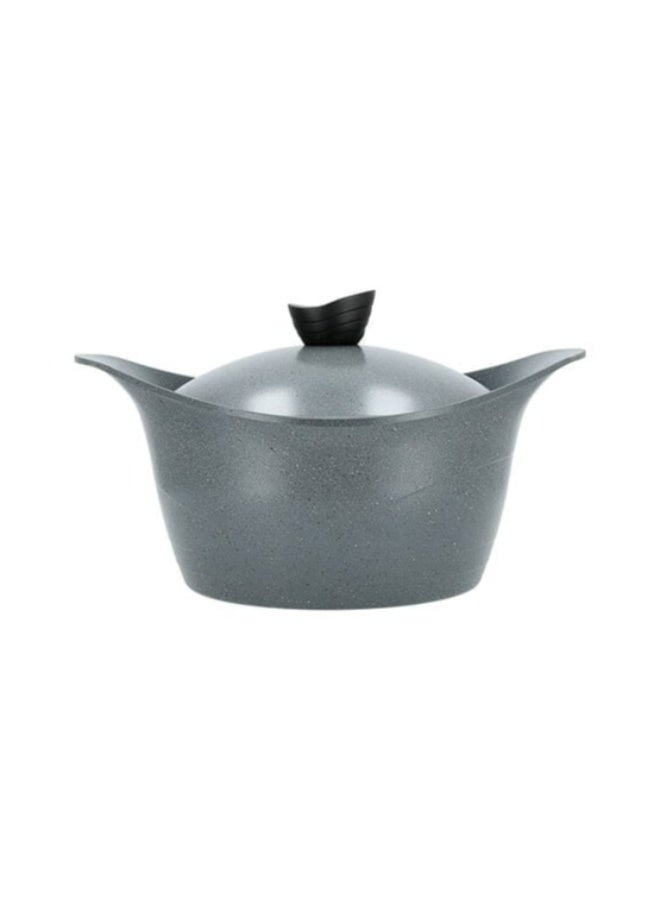 Lahoya Granite Pot With Lid 28 cm Grey Color - Image 1